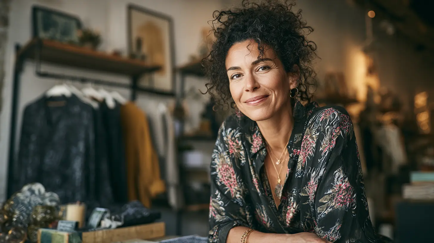 Professional business owner in her retail store